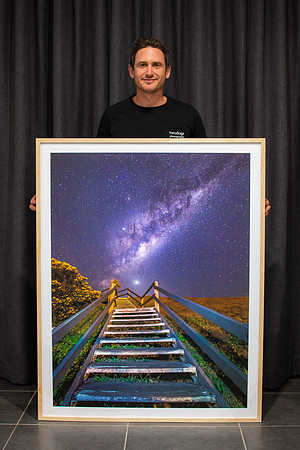 "Venus Dreaming" fine art print in an oak frame with non-reflective glass
